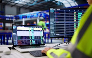 Warehouse,Worker,Uses,Logistic,Software,To,Manage,Inventory,And,Orders.