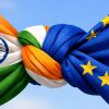 India,Flag,Eu,Flag,Tied,Together,In,A,Knot